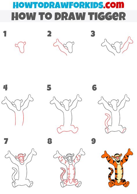 How To Draw Pooh Bear Step By Step, How To Draw Tigger Step By Step, How To Draw Rabbit From Winnie The Pooh, Winnie The Pooh Drawing Step By Step, How To Draw Disney Characters Step By Step Easy, Tigger Drawings Easy, Easy Tiger Drawing Simple, How To Draw Winnie The Pooh Step By Step, How To Draw Winnie The Pooh