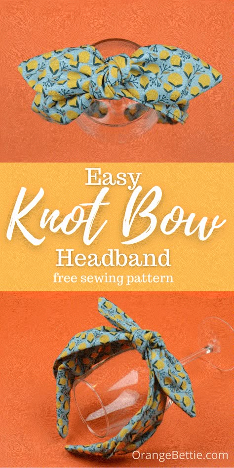 Diy Hairbands For Women, Sewing Scrunchies, Beginner Macrame Projects, Fabric Headbands Diy, Free Headband Patterns, Knotted Headband Tutorial, Knotted Headband Diy, Homemade Headbands, Headband Sewing