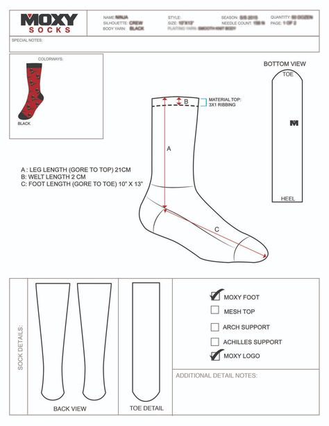 Sock-Technical Packs by Stephanie Green-Kahl at Coroflot.com Vector Clothes, Socks Design, Flat Sketches, Tech Pack, Clothing Catalog, Compression Socks, Athletic Socks, Designer Socks, Technical Drawing