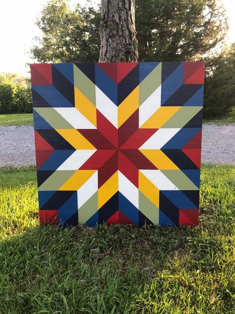 Barn Quilts For Sale, Ar Art, Wood Quilt, Painted Barn Quilts, Barn Signs, Barn Wood Crafts, Barn Quilt Designs, Barn Painting, Barn Art