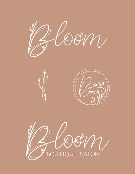 Bloom Boutique Salon | Crown Point IN | Logo Design. Lexie Moneta provides logo design, website design, brand photography, and stationary design for creative business owners - photographers, florists, coaches, hair stylists, salon owners, artists, and more! #website #web #design #designs #designer #idea #ideas #inspiration #layout Bloom Logo Design, Bloom Logo, Elements Logo, Logo Design Website, Nail Logo, Salon Owners, Creative Business Owner, T Shirt Prints, Logo Idea