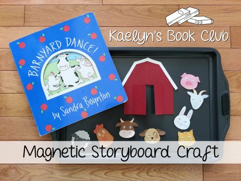 Barnyard Dance magnetic storyboard craft. This could work on a felt board too! Barnyard Dance Activities Preschool, Barnyard Dance Activities, Moo Baa La La La Activities, Learning Invitations, Barnyard Dance, Story Baskets, January Book, Preschool Farm, Book Birthday Parties