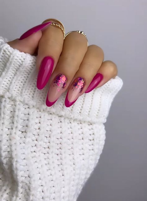 Easy Pride Nails, Ambre Nails, Magenta Nails, Pink Tip Nails, Pride Nails, Cute Gel Nails, Professional Tools, Nail Art Ideas, Classy Nails