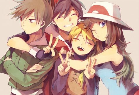 Green, Red, Yellow and Blue! Awwwwww Yellow Pokemon, Pokemon Adventures, Green Pokemon, Pokemon Red Blue, Pokemon Adventures Manga, Pokemon Craft, Pokemon Manga, Pokemon Red, Pokemon Ships