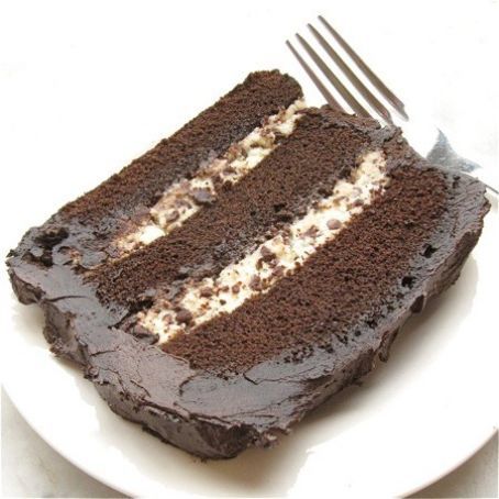 Chocolate Cannoli Cake Recipe - (4.5/5) Chocolate Cassata Cake, Chocolate Cannoli, Chocolate Buffet, Cassata Cake, Cannoli Cake, Chocolate Cakes, Cannoli, Cake Ingredients, Vegetarian Chocolate