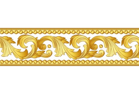 Golden ornamental border design Free Vec... | Free Vector #Freepik #freevector #design Classical Border Design, Golden Border Design, Motif Vector, Gold Border Png, Gold Border Design, Ornamental Border, Gold Border Png Transparent, Wedding Titles, Golden Border