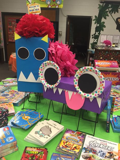 Scholastic Book Fair Themes 2022, Monster Book Fair Theme, Scholastic Book Fair Fall 2022, Fall Book Fair Themes, Scholastic Book Fair Themes, Book Fair Decoration Ideas, Book Fair Themes, Book Fair Ideas, Book Fair Ideas Display