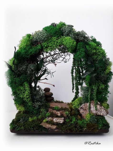 Mos Wand, Moon Gate, Moss Decor, Asian Garden, Moss Wall Art, Zen Decor, Moss Garden, Moss Art, Decor Desk