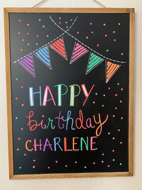 Chalkboard Art Birthday, Happy Birthday Whiteboard, Happy Birthday Window Art, Happy Birthday Chalkboard Art Easy, Happy Birthday Board, Happy Birthday Chalk Art, Happy Birthday Chalkboard Art, Birthday Chalkboard Ideas, Dry Erase Board Drawings