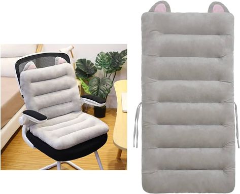 Amazon.com: ELFJOY Desk Chair Cushion 85cm Office Chair Cushion Seat Cushion with Back Support Lounger Cushion with Fixing Band (Green) 85×45cm : Home & Kitchen Desk Chair Cushion, Dinner Chair, Office Chair Cushion, Linen Chair, Chair Seat Cushion, Cushion Seat, Soft Seating, Computer Chair, Chair Cushion