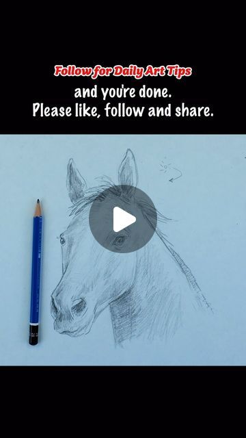 How To Draw A Horse, Horse Drawing Tutorial, Horse Pencil Drawing, Draw A Horse, Drawing Horse, Tutorial Drawing, Horse Sketch, Sketch Videos, Drawing Sketchbook