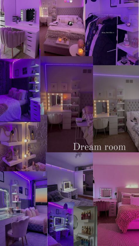 My perfect dream room New Room Ideas Bedrooms For Teens, New Room Ideas Bedrooms, Girly Room Ideas For Teens, Baddie Rooms, Latina Room, Dark Room Ideas, Dream Teen Bedrooms