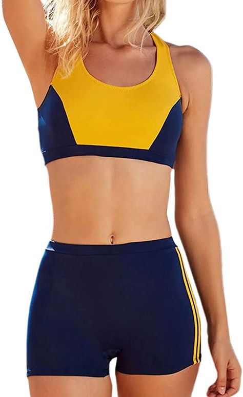 DokotooWomen #Dokotoo #WomenAthletic #Women #AthleticBikini #Athletic #BikiniSets #Bikini #SetsWorkout #Sets #WorkoutRacerback #Workout #RacerbackBoyleg #Racerback #BoylegSwimsuit #Boyleg #SwimsuitBathing #Swimsuit #BathingSuits #Bathing #Suits Gamine Archetype, Athletic Bikinis, Colorblock Swimsuit, Plus Size Tankini, Swimsuit With Shorts, Swimming Bathing Suits, Sport Swimwear, Tankini Set, Swim Top