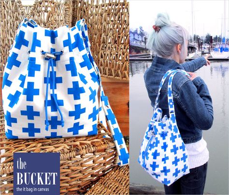 Bucket Bag Pattern Free, Bucket Bag Sewing Pattern, Bucket Bag Pattern, Diy Bucket, Canvas Bucket Bag, Designer Cosmetic Bag, Bag Sewing Pattern, Custom Handbags, Bag Pattern Free