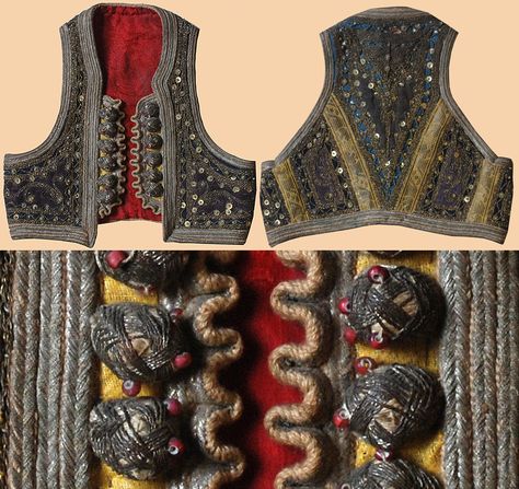 Turkish Vest, Vest Embroidery, Embroidery On Silk, Turkish Clothing, Empire Ottoman, Greek Costume, Turkish Textiles, Global Textiles, Velvet Vest