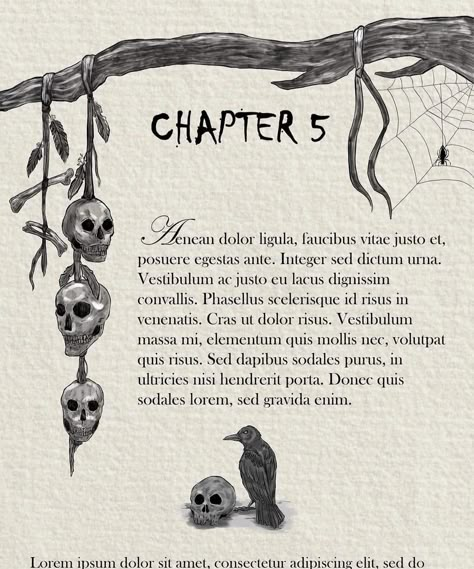 Fantasy Books Art, Illustration Book Layout, Spooky Header, Book Page Layout, Header Illustration, Header Art, Book Typography, Book Illustration Design, Book Design Inspiration