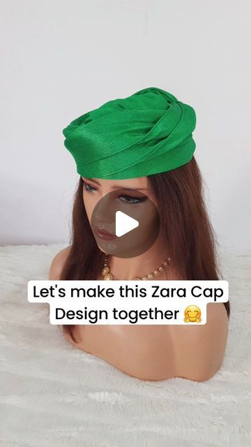 Gele Fascinator, Gele Styles Head Wraps, Turban Cap Style, Head Fascinator, Kids Gown Design, Zara Cap, Baby Hat Sewing Pattern, Hair Accessories Diy Headband, Fascinator Hats Outfit