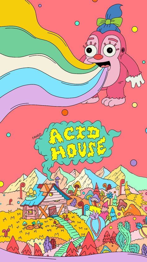 Trippy Illustration, Trippy Posters, Trippy Cartoon, Color Design Inspiration, Hippie Painting, Acid House, Tshirt Design Inspiration, Graphic Design Fonts, Phone Wallpaper Patterns