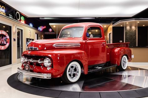 1951 Ford F1 | Classic Cars for Sale Michigan: Muscle & Old Cars | Vanguard Motor Sales 1951 Ford Truck, 1951 Ford F1, Ford F1, American Racing Wheels, Pickups For Sale, Ford F100, American Racing, Ford Racing, Gray Interior