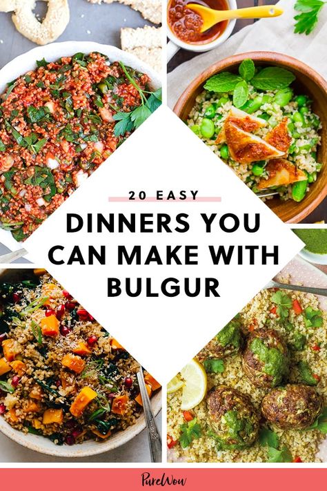 Bulgur Vegan, Bulgar Recipes, Bulgur Wheat Recipes, Bulgur Recipes, Mediterranean Salad Recipe, Cooking Grains, Bulgar Wheat, Bulgur Salad, Wheat Recipes