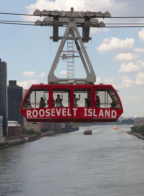 Roosevelt Island is the only place in NCY that’s accessible via an aerial tram. (Take it—you’ll get stunning views of the city during the approximately five-minute ride.) Things To Do In Nyc, New York City Vacation, Usa Roadtrip, Roosevelt Island, Voyage New York, I Love Nyc, East River, New York City Travel, Ny City