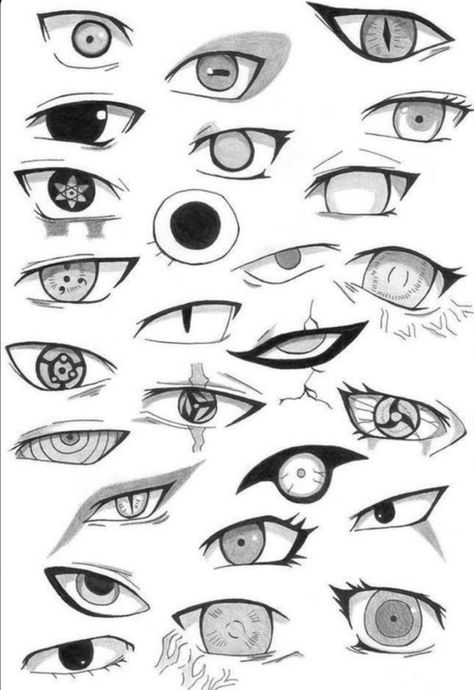 Naruto Eyes, Manga Eyes, Eye Drawing Tutorials, Drawing Eyes, Anime Boy Hair, Cat Tattoos, 얼굴 그리기, Naruto Drawings, Drawing Faces