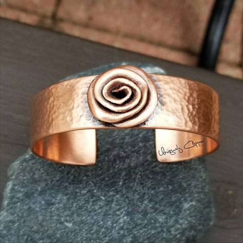 Copper Jewelry Diy, Handmade Copper Bracelet, Metalsmith Jewelry, Silver Cuff Ring, Mixed Metal Bracelets, Copper Gifts, Copper Anniversary, 7th Anniversary Gifts, Copper Jewelry Handmade