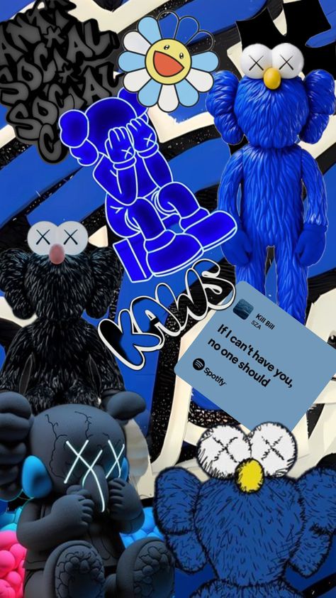 #kaws #kawswallpaper Blue Kaws, Kaws Iphone Wallpaper, Really Cool Wallpapers, Hypebeast Iphone Wallpaper, Pretty Wallpaper Ipad, Trippy Iphone Wallpaper, Kaws Wallpaper, Money Wallpaper Iphone, Iphone Wallpaper For Guys