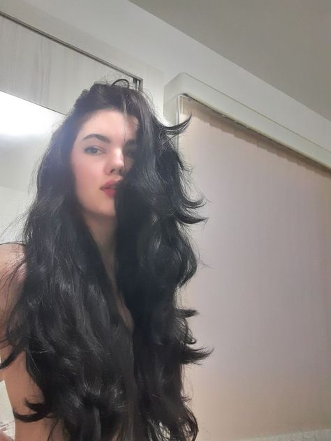 Long Black Hair Wavy, Long Black Hair Aesthetic, Long Black Wavy Hair, Long Wavy Black Hair, Wavy Black Hair, Black Wavy Hair, Black Hair Aesthetic, Long Shiny Hair, Jet Black Hair