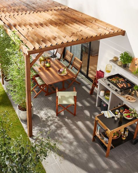 Garage Pergola Diy, Attached Pergola, Garage Pergola, Patio Pergola, Pergola Ideas, Building A Pergola, Pergola Attached To House, Pergola Design, Pergola Canopy