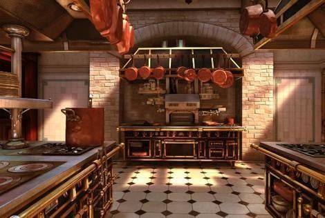 Ratatouille Restaurant, Ratatouille Kitchen, Storyboard Drawing, Interior Design Renderings, Kitchen Views, Restaurant Kitchen, Disney Theme, Open Concept, Dream Kitchen