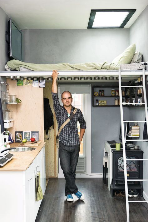 Great Ways To Transform Small Spaces With Adult Loft Beds Adult Loft Bed, Design Casa Piccola, Mezzanine Bed, Loft Bed Plans, Diy Loft Bed, Murphy Bed Plans, Diy Apartment Furniture, Furniture Small Spaces, Small Space Design