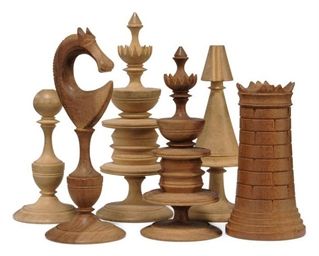 LATE 19TH CENTURY Wood Chess Set, Wooden Chess Pieces, Chess Table, Wood Chess, Lathe Projects, Chess Players, Chess Sets, Wood Turning Projects, Cool Woodworking Projects