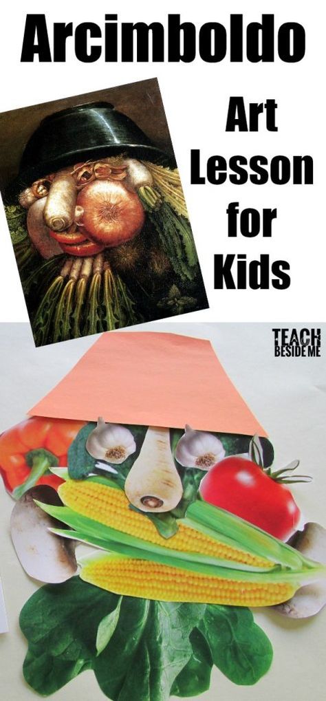 Guiseppe Arcimboldo, Illusion Kunst, Optical Illusion Art, Giuseppe Arcimboldo, Theme Nature, Art Lessons For Kids, Optical Illusions Art, Cool Art Projects, Elementary Art Projects