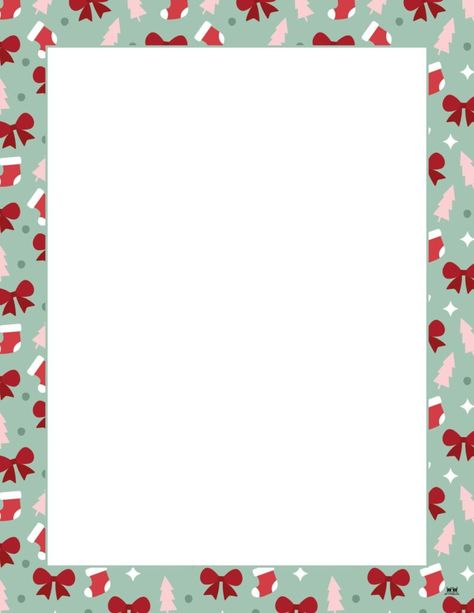 Choose from 60 unique Christmas borders perfect for whatever use you may need them for. All borders are 100% FREE and can be printed from home! Christmas Borders Free Printable, Free Printable Borders, Free Christmas Borders, Printable Borders, Scrapbook Paper Designs, Christmas Borders, Printable Border, Borders Free, Free Vintage Printables