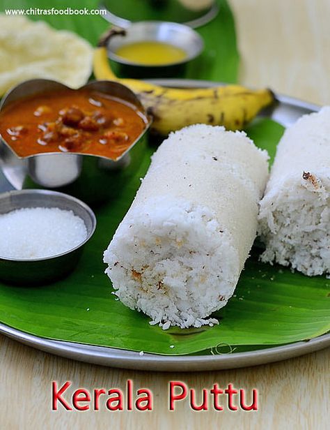 How to make soft puttu recipe - Kerala Traditional breakfast recipe Kerala Breakfast, Puttu Recipe, South Indian Breakfast Recipes, Steamed Rice Cake, Rice Cake Recipes, Traditional Breakfast, Dosa Recipe, Kerala Food, Coconut Chutney