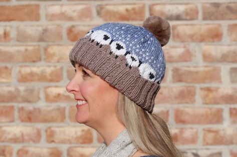 Sheep Hat Pattern – Cushion of Joy Sheep Beanie Knitting Pattern, Knitted Sheep Hat Pattern, Sheep Hat Knitting Pattern, Knitted Sheep, Sheep Hat, Bobble Hats, Cushion Pattern, Hat Knitting Patterns, Baby Knitting Patterns