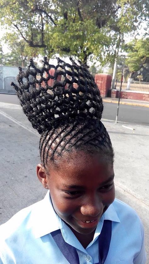 Jamaican Hairstyles, Black Braided Hairstyles Updos, Cornrow Hairstyles For School, Kids Cornrows, Natural Hair Flat Twist, Kids Cornrow Hairstyles, High School Hairstyles, Corn Rows, Easy Hairstyles For School