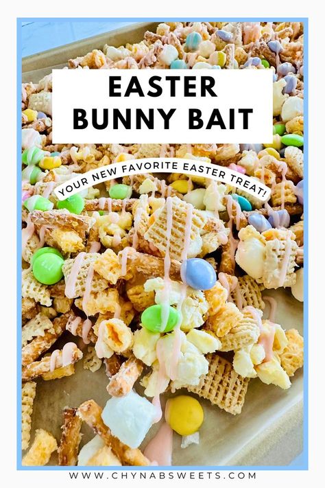 bunny bait recipe, easter treat, easter recipes, easter snacks, bunny treats, Easter desserts, Easter baking, Easter goodies, Easter sweets, Easter bunny, Easter-themed treats, Easter candy, Easter baking ideas, Easter recipe ideas, Easter snack ideas, chynabsweets Bunny Bait Recipe, Bunny Bait, Magic Recipe, Treat You, Spring Vibes, Snack Mix, Sweet And Salty, Super Easy, Easter