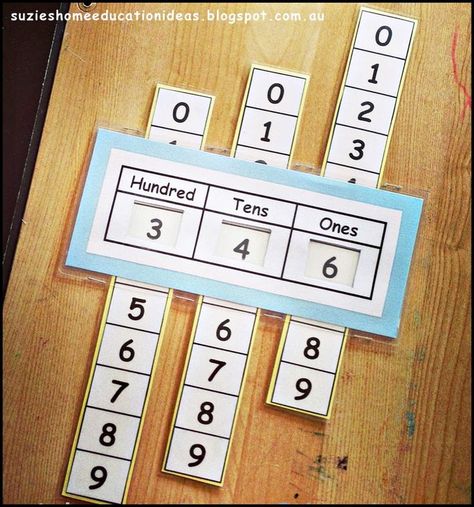 Free printable place value slider - awesome!!: Math Place Value, Math Number Sense, Math School, Math Strategies, E Mc2, Homeschool Math, Math Numbers, Place Value, Guided Math