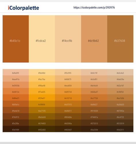 Copper Color Scheme, Copper Color Palette, Copper Colour Palette, Copper Colour Scheme, Orange Palette, Navajo White, Claret Red, Colour Palettes, Complementary Colors