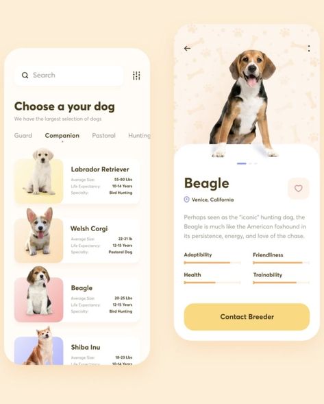👉🏻 The way I’ll help you: Clarify & discuss your business goal, target & challenges Research + Competitor analysis + User flow/Roadmap + Information Architecture Wireframe + Visual mood board Interactive prototype Create a user-centric visual design Style Guide for development 👉🏻 Final deliverable files for a mobile app / UI UX design: Figma, Adobe XD & Sketch source files with Development assets Mobile app development is not included as part of this Gig Pet App Design, Ux Mobile Design, Design Style Guide, App Ui Ux Design, App Frame, Business Goal, App Ideas, Style Guide Design, Ux Mobile