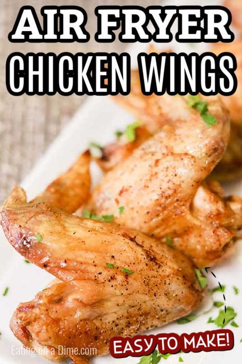 Home Food Recipes, Crispy Air Fryer Chicken Wings, Air Fryer Meat, Chicken Wing Seasoning, Air Fryer Recipes Chicken Wings, Homemade Barbecue Sauce Recipe, Recipes Chicken Wings, Crispy Air Fryer Chicken, Wings Air Fryer