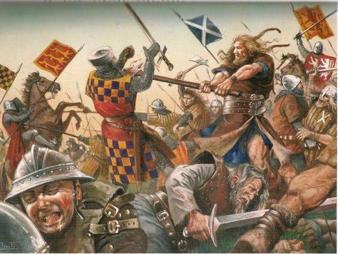 In 1298 C.E. The English under Edward I win a decisive victory over the Scots at the Battle of Falkirk. The Scots rebelled under the leadership of William Wallace. Battle Of Adrianople, Guerriero Samurai, Historical Warriors, High Middle Ages, Eastern Roman, Medieval Ages, Empire Romain, Ancient Warfare, Late Middle Ages