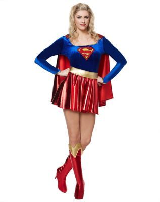 Adult Supergirl Costume - DC Comics - Spirithalloween.com Supergirl Halloween, Halloween Duo Costumes, Supergirl Dc Comics, Women Superhero, Melanie Sykes, Halloween Duo, Halloween Costumes And Makeup, Cheap Club Dresses, Supergirl Costume