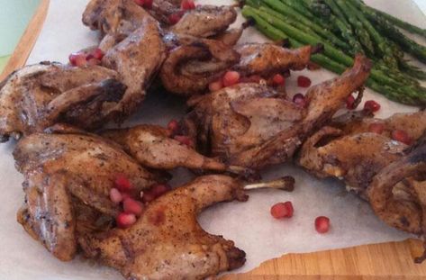 Baked Quail Recipes, Roast Quail Recipes, Quail Meat, Roasted Quail, Wow Recipes, Quail Recipes, Oven Roast, Preserving Food, Oven Baked