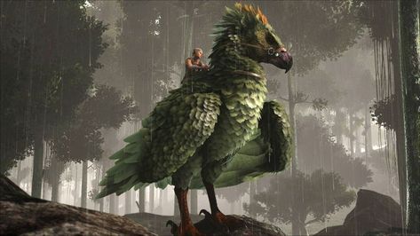 Survival Wallpaper, Ark Creatures, Big Birds, Japanese Wallpaper Iphone, Dinosaur Pictures, Ark Survival Evolved, Creatures Art, Dinosaur Art, Fantasy Creatures Art