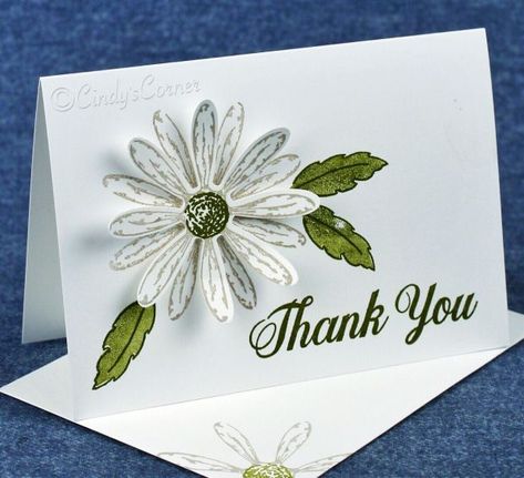 Daisy Delight Cards ~ Stampin’ UP! – Cindy's Corner Stampin Up Daisy Delight, Daisy Delight Stampin' Up, Thank U Cards, Everyday Cards, Daisy Cards, Stamp Ideas, Beautiful Cards, Punch Cards, Stamping Up Cards