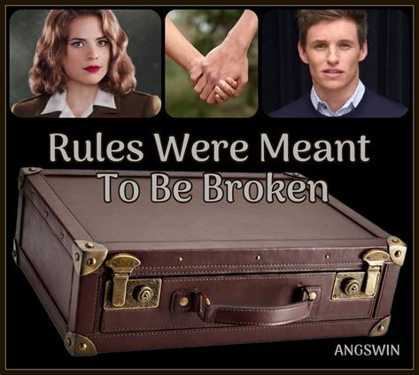 Rules Were Meant To Be Broken by ANGSWIN - Fantastic Beasts/Agent Carter crossover - Peggy Carter/Newt Scamander - Rating: T+ - Summary: A group of thugs, an open suitcase, and a watch-stealing "platypus" lead to the meeting between a tough as nails SSR agent and a kind wizard. - AO3 Link: https://archiveofourown.org/works/45295780 - FFN Link: https://www.fanfiction.net/s/14314171/1/Rules-Were-Meant-To-Be-Broken Ao3 Link, Open Suitcase, Fanfiction Net, Newt Scamander, Peggy Carter, Tough As Nails, Agent Carter, And Peggy, Platypus