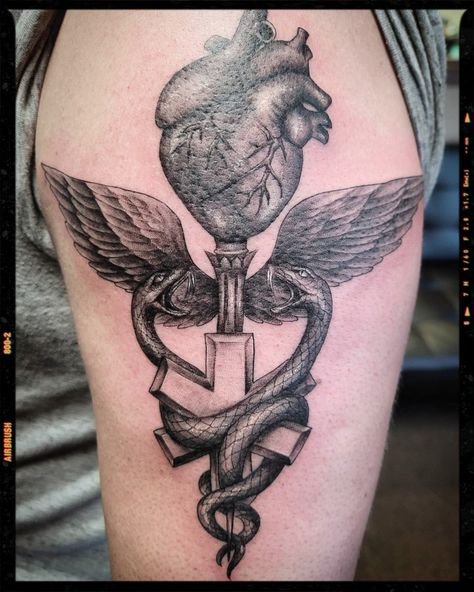 Inspiration Evil Nurse Tattoo, Realistic Nurse Tattoo, Healthcare Worker Tattoo Ideas, Male Nurse Tattoo Ideas, Tattoos For Medical Professionals, Nursing Tattoos Men, Flight Nurse Tattoo, Er Nurse Tattoo Ideas, Medical Inspired Tattoos